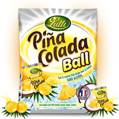 Конфеты Lutti Pina Colada Ball 120 грамм