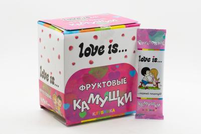 Жевательное драже LOVE IS со вкусом клубники 12гр