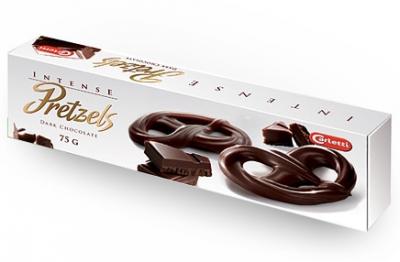 Шоколад Carletti chocolate plain pretzels 75 грамм